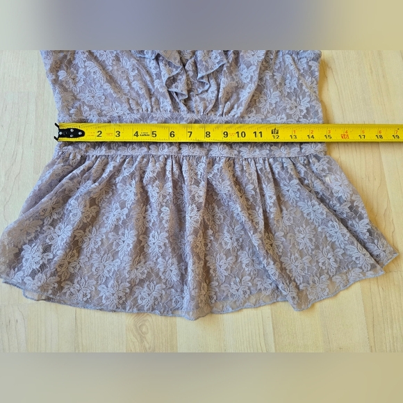 Free People Ruffle Lace Tank Top Size Medium - Picture 12 of 14